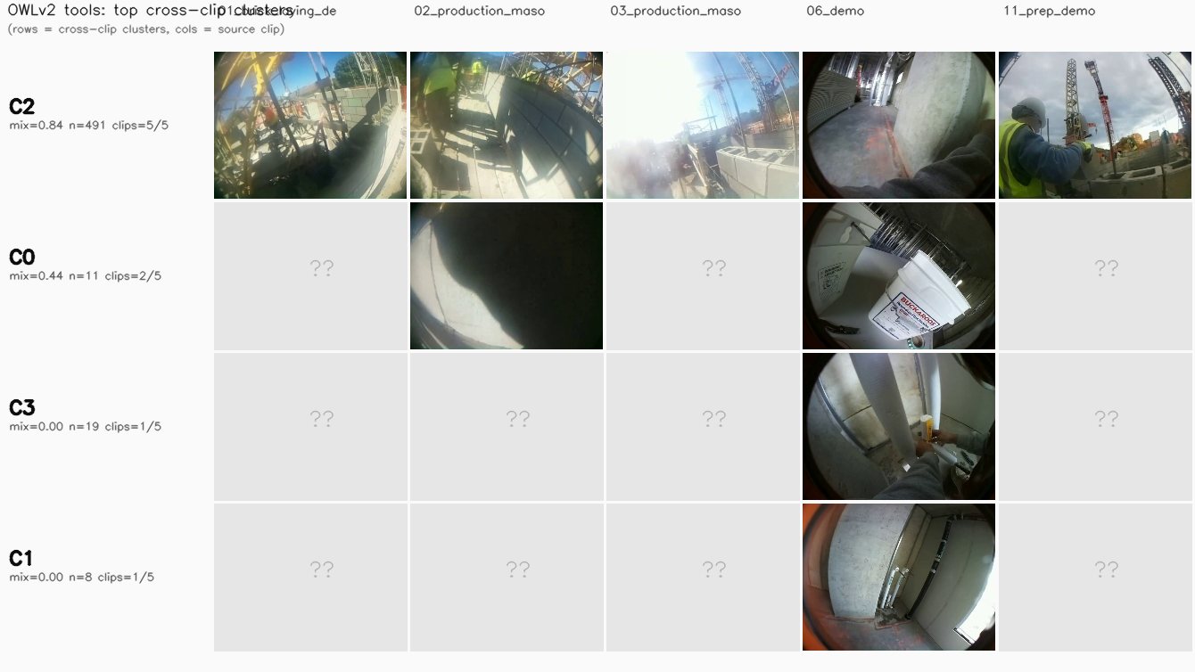 OWLv2 tools cross-clip medoid grid